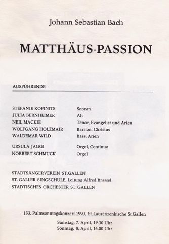 Programm 1990 St. Gallen